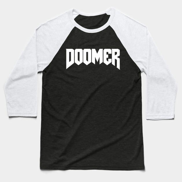 Doomer Baseball T-Shirt by ThoughtAndMemory